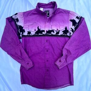 Vintage Roper Bull Riding Western Button Shirt